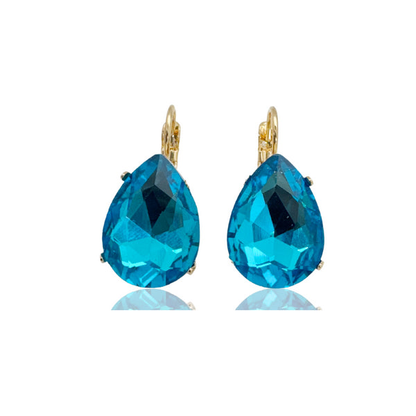 LIV EARRINGS |עגילים בציפוי זהב וקריסטלים