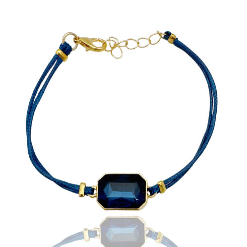 CUBIC G BLUE BRACELET |  צמיד בציפוי זהב