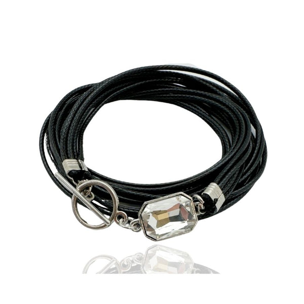 DONIC SBLACK BRACELET |צמיד בציפוי כסף