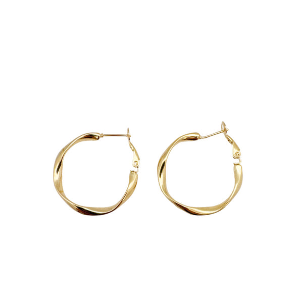 EARRING MONT GOLD| עגיל חישוק בציפוי זהב